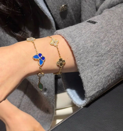 [LORA]LUCKY SPRING BUTTERFLY 5 MOTIF BRACELET