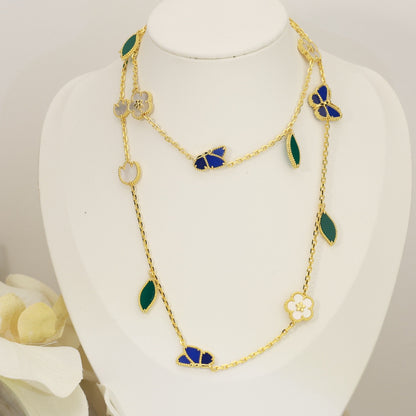 [LORA]LUCKY SPRING BUTTERFLY 15 FLOWER NECKLACE