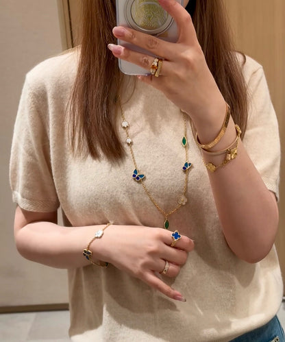[LORA]LUCKY SPRING BUTTERFLY 15 FLOWER NECKLACE