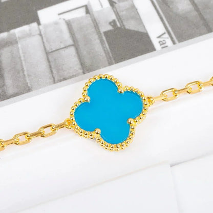 [Lora] CLOVER 5 MOTIF TURQUOISE BRACELET COLLECTION