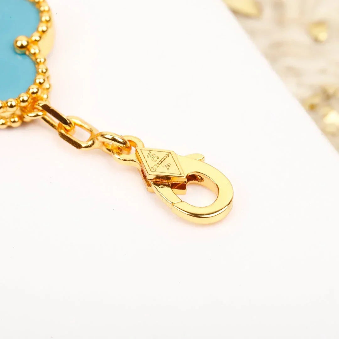 [Lora] CLOVER 5 MOTIF TURQUOISE BRACELET COLLECTION