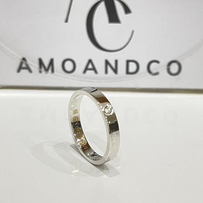 [LORA]LOVE RING 4MM 1 DIAMOND