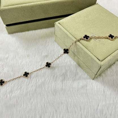 [LORA]CLOVER 6 MOTIF  ONYXS BRACELET