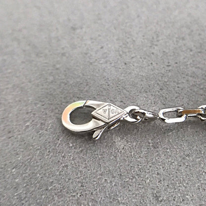 [LORA]CLOVER 5 MOTIF ONYXS DIAMOND BRACELET SILVER