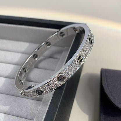 [LORA] LOVE BRACELET 6.1MM DIAMOND-PAVED CERAMIC
