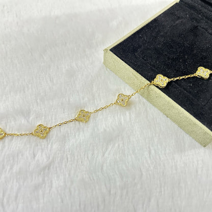 [Lora]CLOVER 6 MOTIF DIAMOND BRACELET