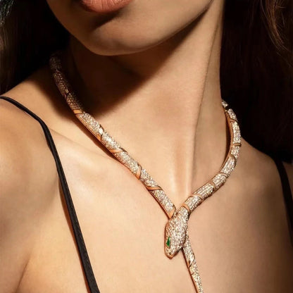 [LORA]HAUTE COUTURE GOLD SERPENTI NECKLACE