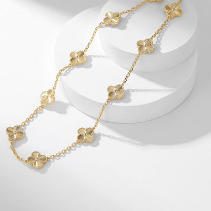 [Lora]CLOVER 10 MOTIFS LASER NECKLACE