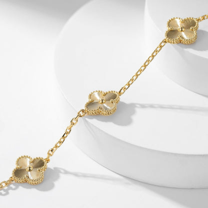 [Lora]CLOVER 10 MOTIFS LASER NECKLACE