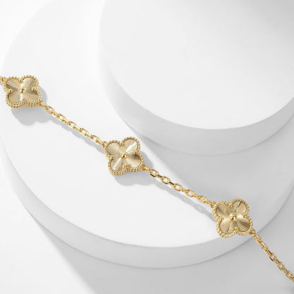 [Lora]CLOVER 10 MOTIFS LASER NECKLACE