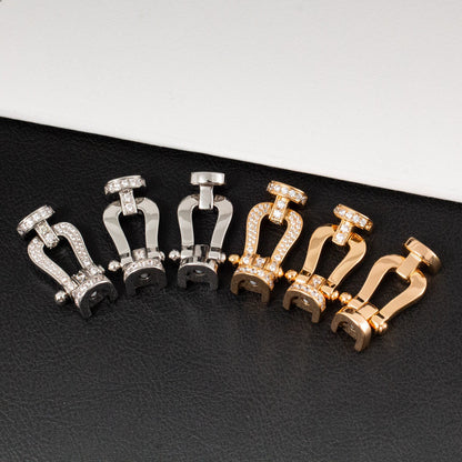 [LORA]FORCE LARGE HORSESHOE FULL DIAMOND BRACELET SILVER