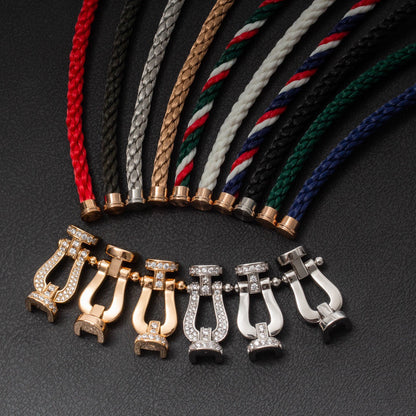 [LORA]FORCE LARGE HORSESHOE FULL DIAMOND BRACELET ROSE GOLD