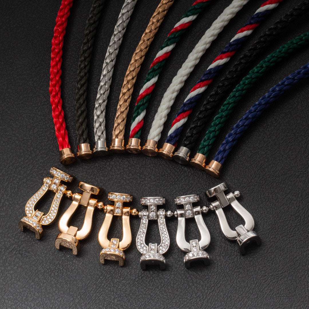 [Lora]Love & Force Large Horseshoe Trio Bracelet Stack Set