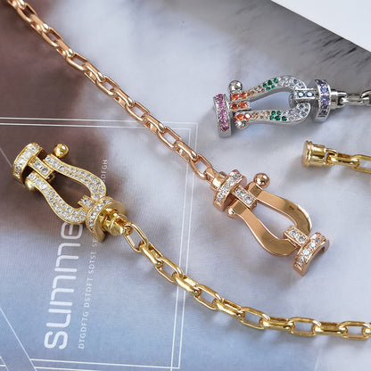 [LORA]FORCE LARGE HORSESHOE CLASP  METAL BRACELET