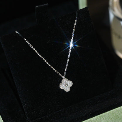 [LORA]CLOVER MINI 9.5MM PENDANT DIAMOND NECKLACE