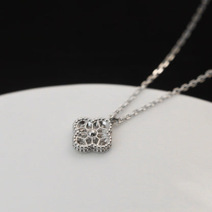 [LORA]CLOVER MINI 9.5MM PENDANT DIAMOND NECKLACE