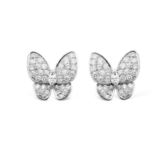 [LORA]BUTTERFLY ALL DIAMOND EARRINGS