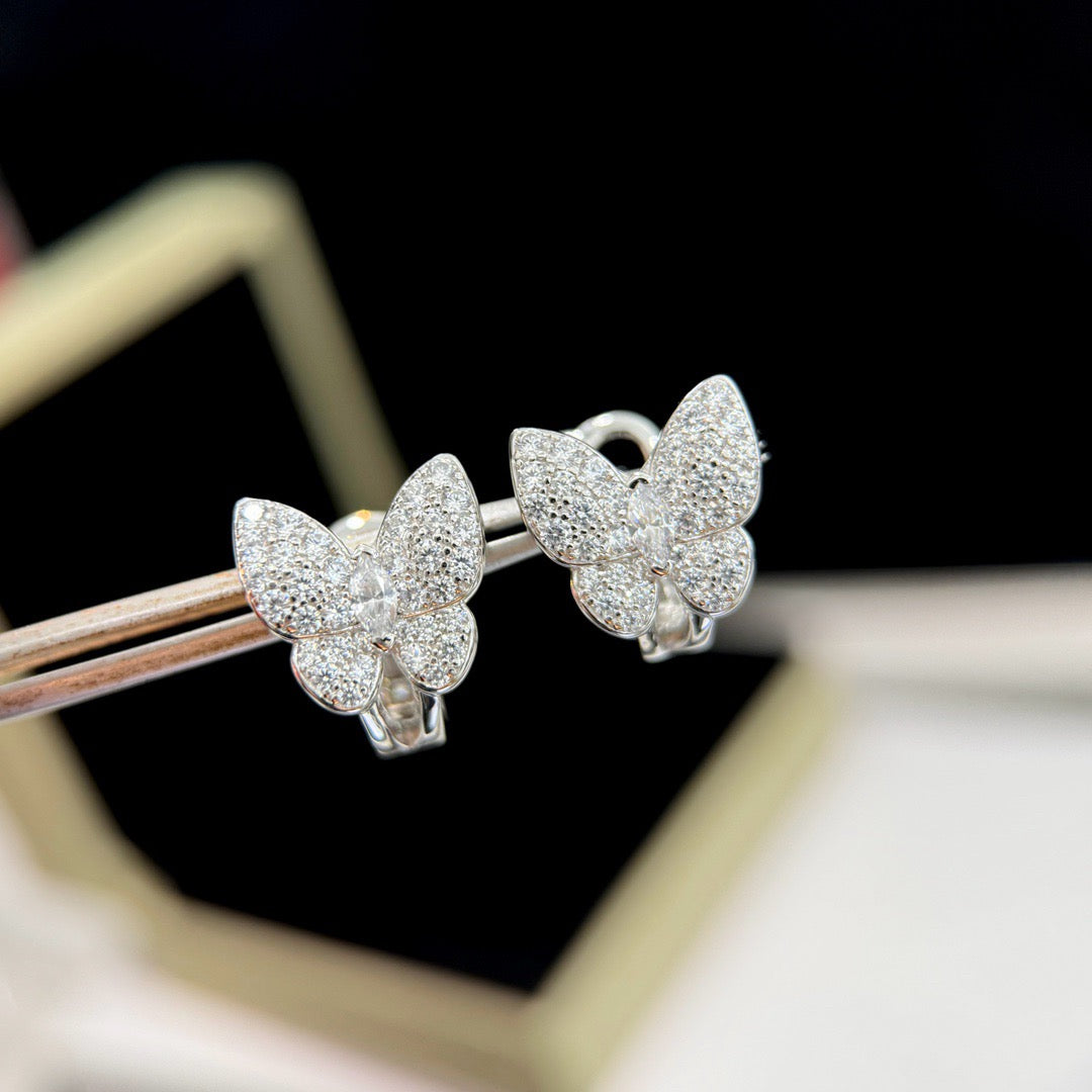 [LORA]BUTTERFLY ALL DIAMOND EARRINGS