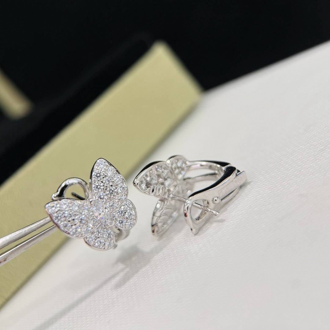 [LORA]BUTTERFLY ALL DIAMOND EARRINGS