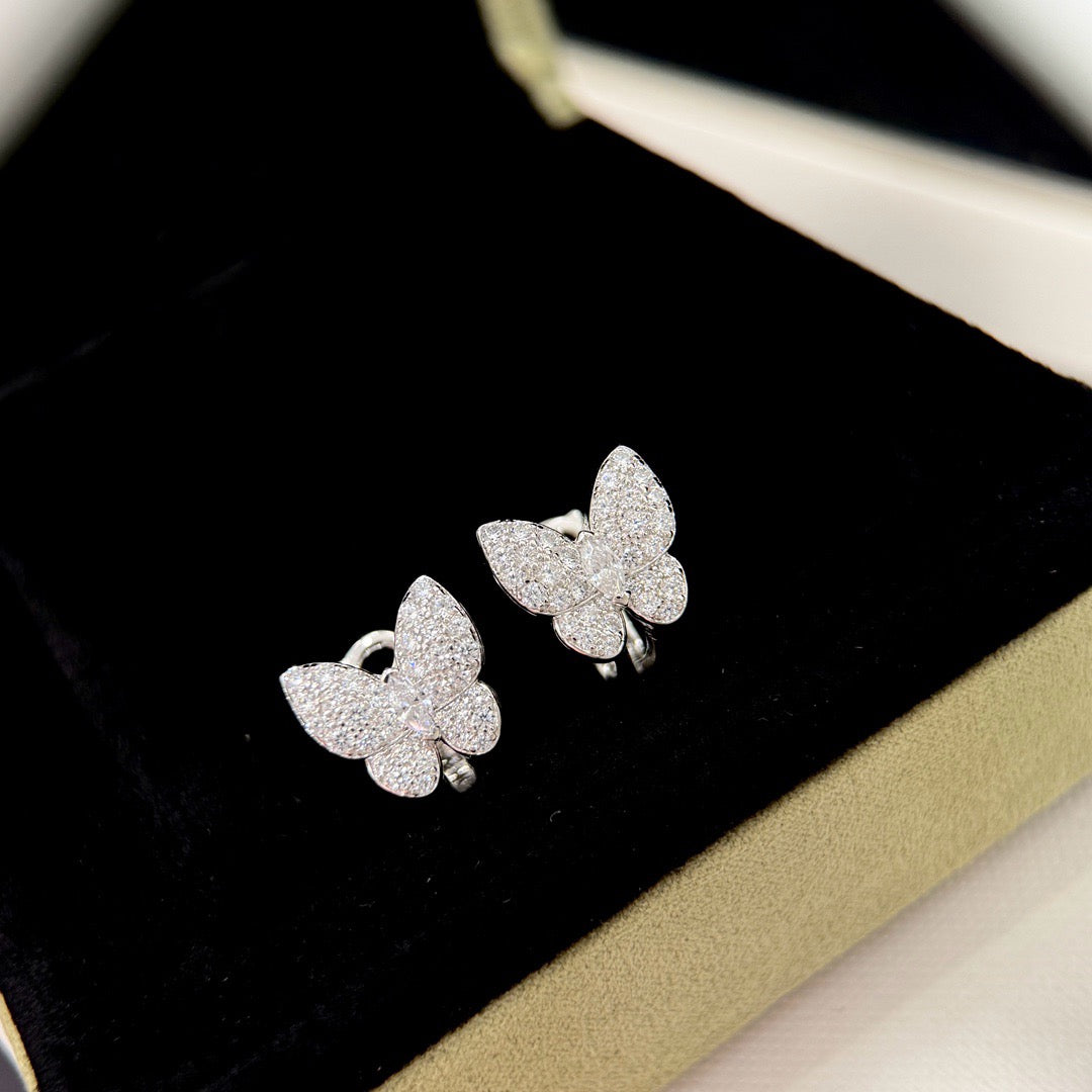 [LORA]BUTTERFLY ALL DIAMOND EARRINGS