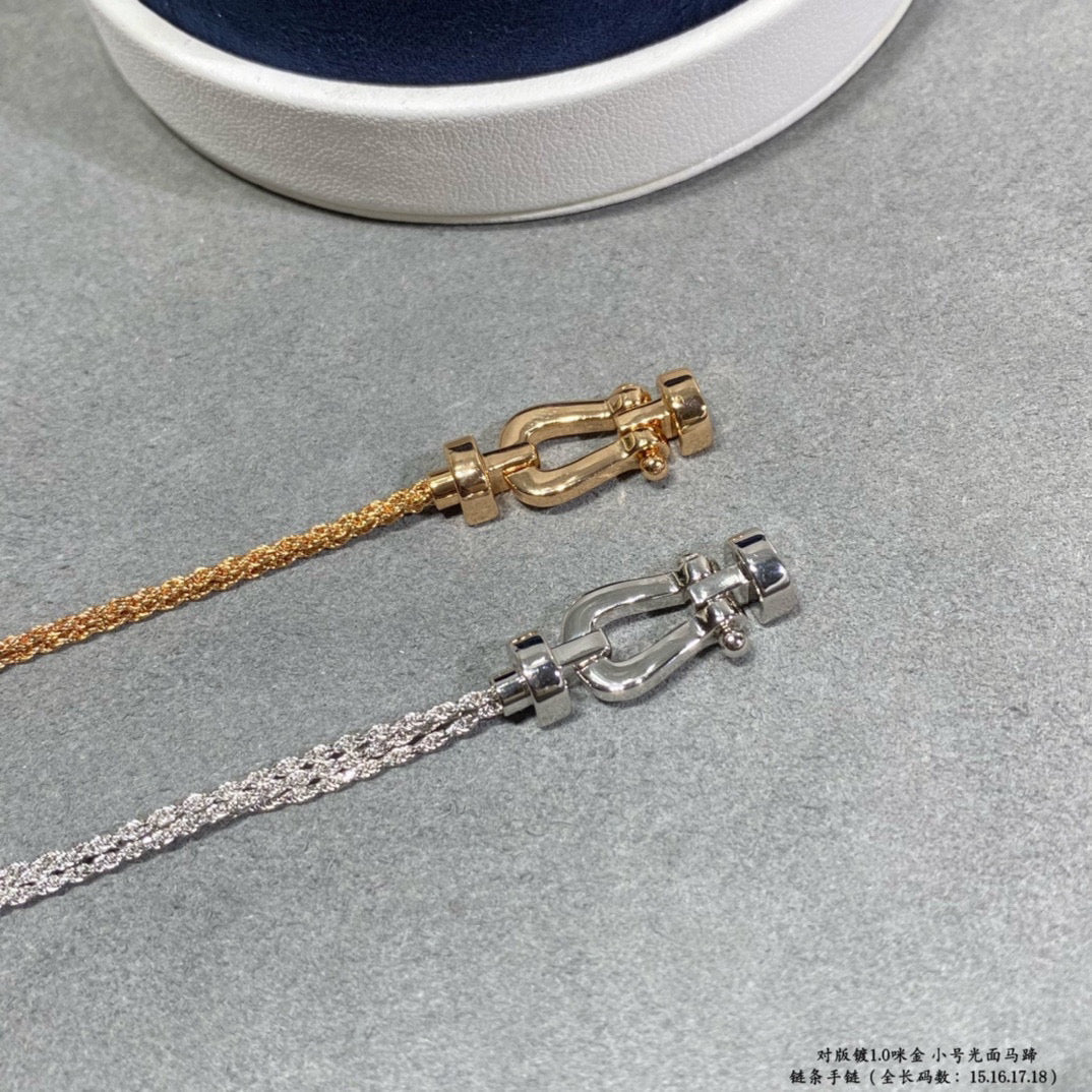 [LORA]FORCE SMALL HORSESHOE  DIAMOND CHAIN ROPE BRACELET