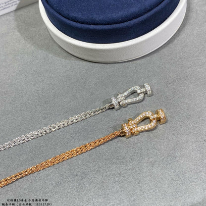 [LORA]FORCE SMALL HORSESHOE  DIAMOND CHAIN ROPE BRACELET