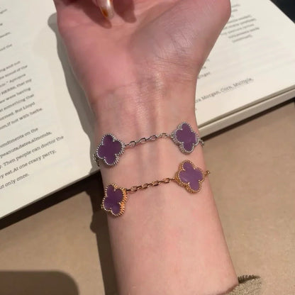 [LORA] CLOVER 5 MOTIF VIOLET BRACELET COLLECTION
