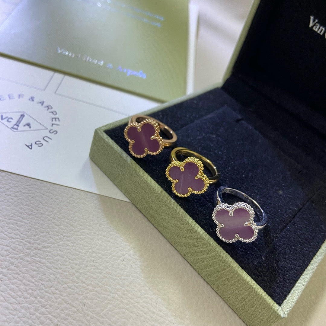 [Lora]CLOVER  PURPLE VIOLET RING