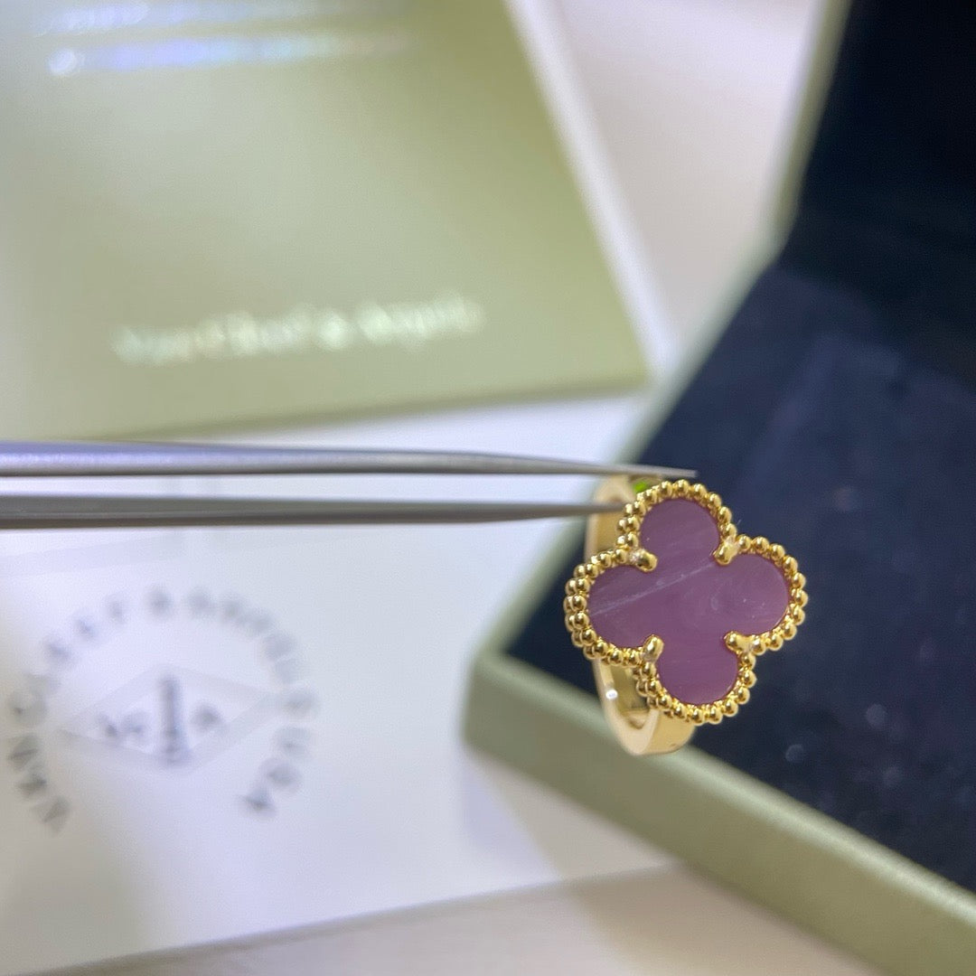 [Lora]CLOVER  PURPLE VIOLET RING