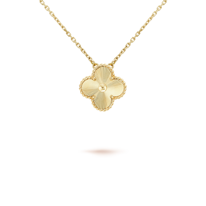 [LORA]CLOVER 15MM LASER NECKLACE