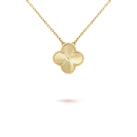 [LORA]CLOVER 15MM LASER NECKLACE