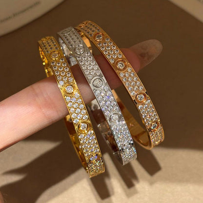 [LORA] LOVE BRACELET 6.1MM DIAMOND-PAVED 10 BIG DIAMONDS