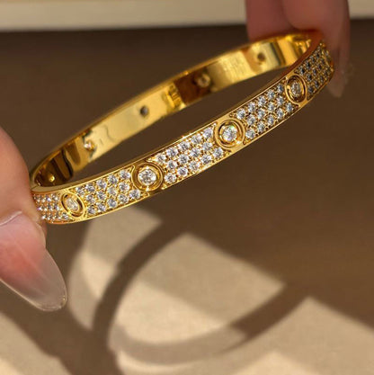 [LORA] LOVE BRACELET 6.1MM DIAMOND-PAVED 10 BIG DIAMONDS