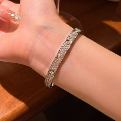 [LORA] LOVE BRACELET 6.1MM DIAMOND-PAVED 10 BIG DIAMONDS