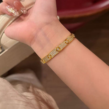 [LORA] LOVE BRACELET 6.1MM DIAMOND-PAVED 10 BIG DIAMONDS