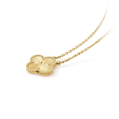 [LORA]CLOVER 15MM LASER NECKLACE
