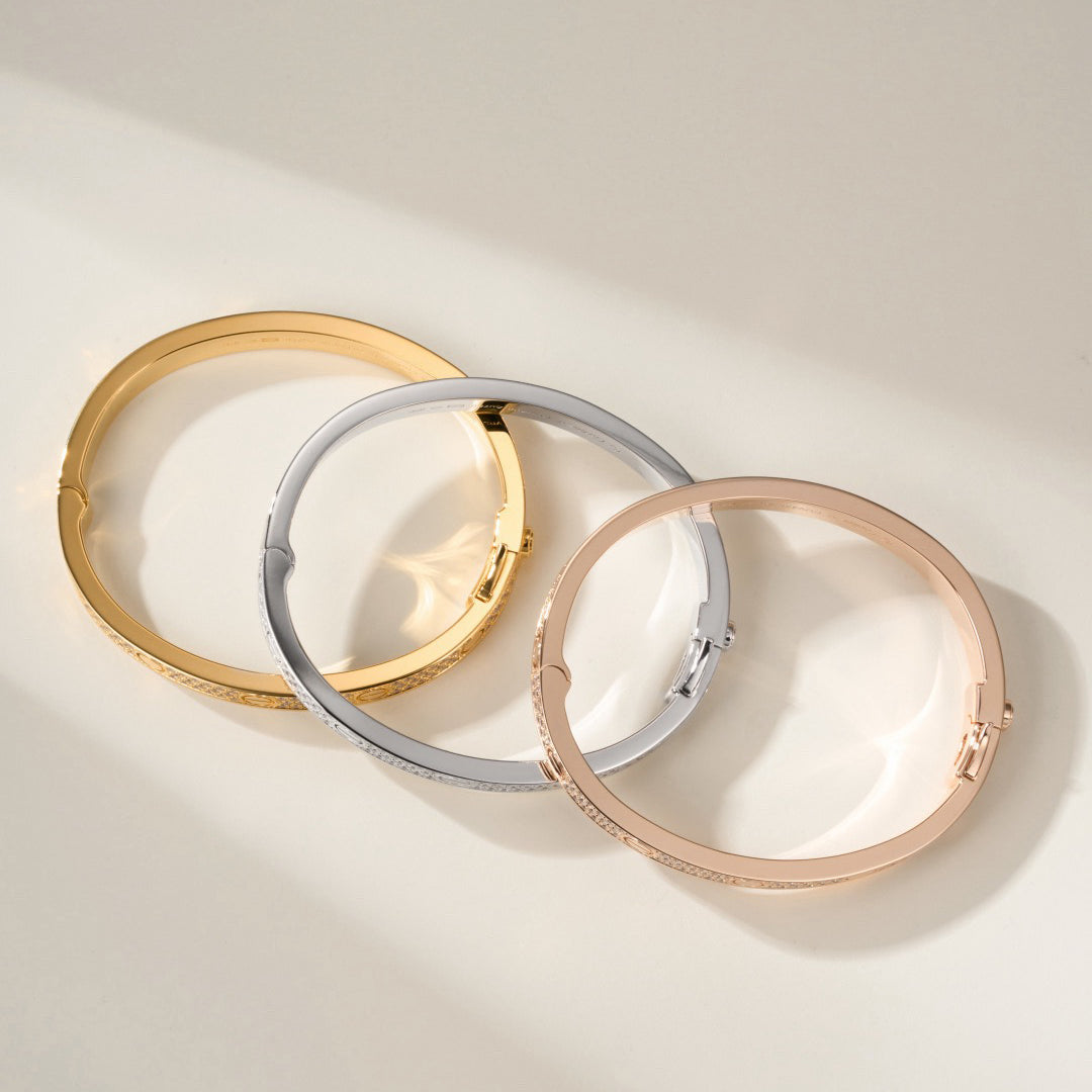 [LORA] LOVE BRACELET 6.1MM DIAMOND-PAVED