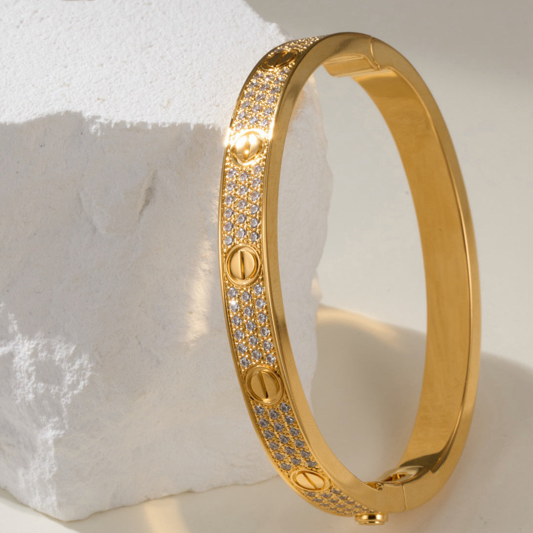 [LORA] LOVE BRACELET 6.1MM DIAMOND-PAVED