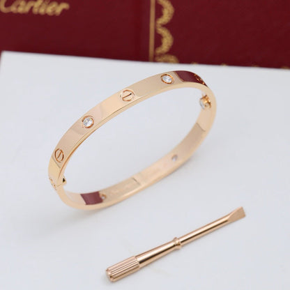 [LORA] LOVE BRACELET 6.1MM 4 DIAMONDS