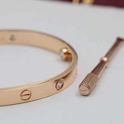 [LORA] LOVE BRACELET 6.1MM 4 DIAMONDS
