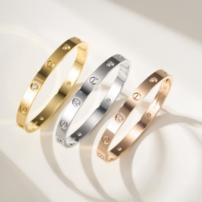 [LORA] LOVE BRACELET 6.1MM 4 DIAMONDS