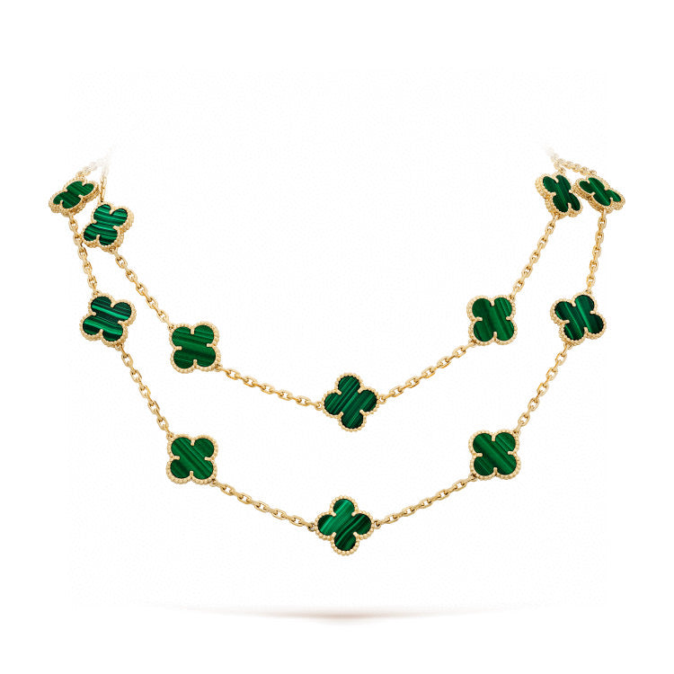 [LORA]CLOVER 20 MOTIFS MALACHITE GOLD