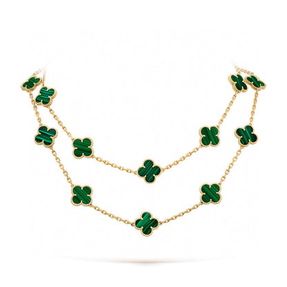 [LORA]CLOVER 20 MOTIFS MALACHITE GOLD