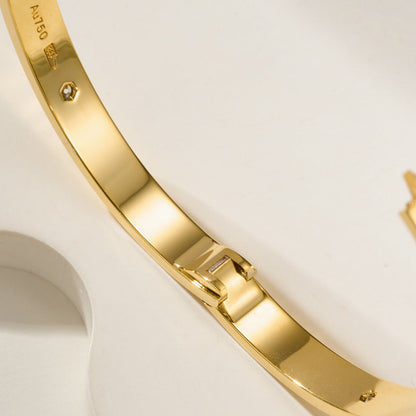[LORA] LOVE BRACELET 6.1MM 4 DIAMONDS