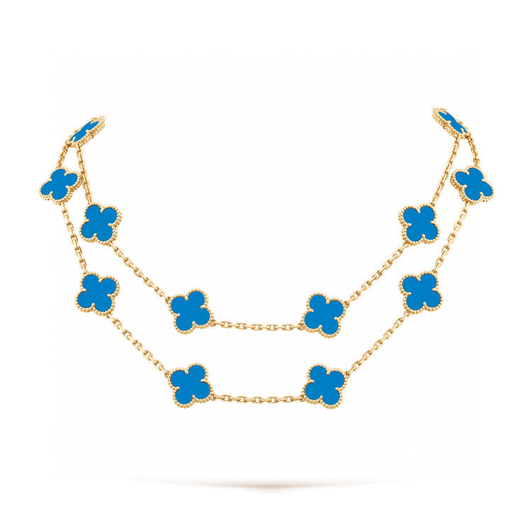 [LORA]CLOVER 20 MOTIFS TURQUOISE GOLD