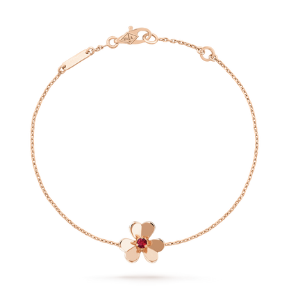 [LORA]FRIVOLE GOLD FLOWER PINK MALACHITE BRACELET