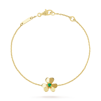 [LORA]FRIVOLE GOLD FLOWER PINK MALACHITE BRACELET