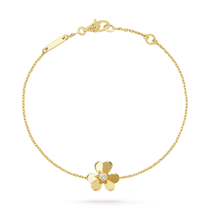 [Lora]FRIVOLE GOLD FLOWER PINK MALACHITE BRACELET