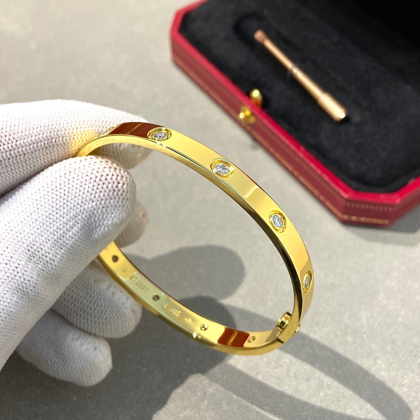 [LORA]LOVE BRACELET 6.1MM 10 DIAMONDS