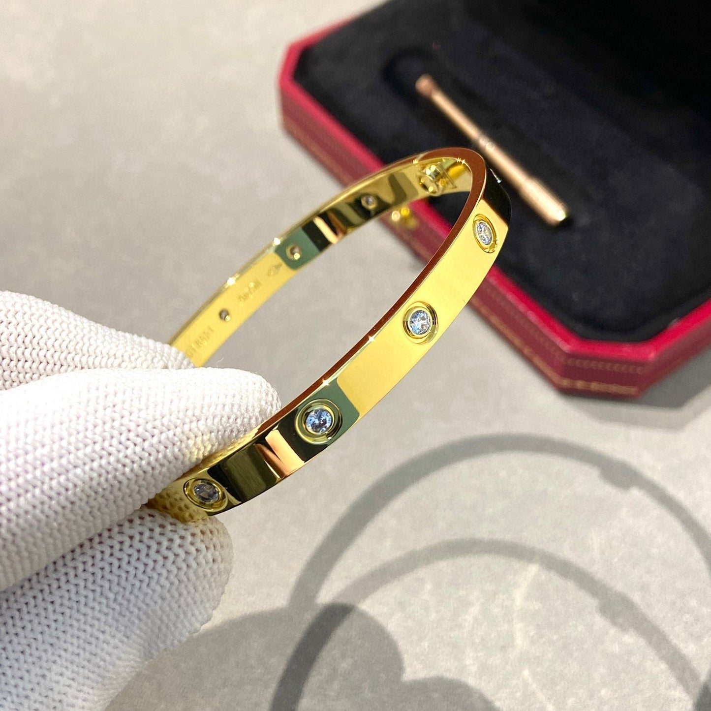 [LORA]LOVE BRACELET 6.1MM 10 DIAMONDS